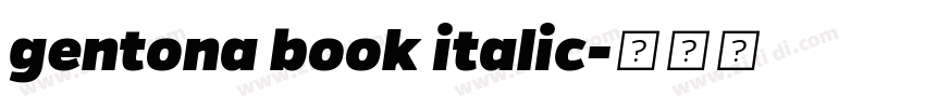 gentona book italic字体转换
